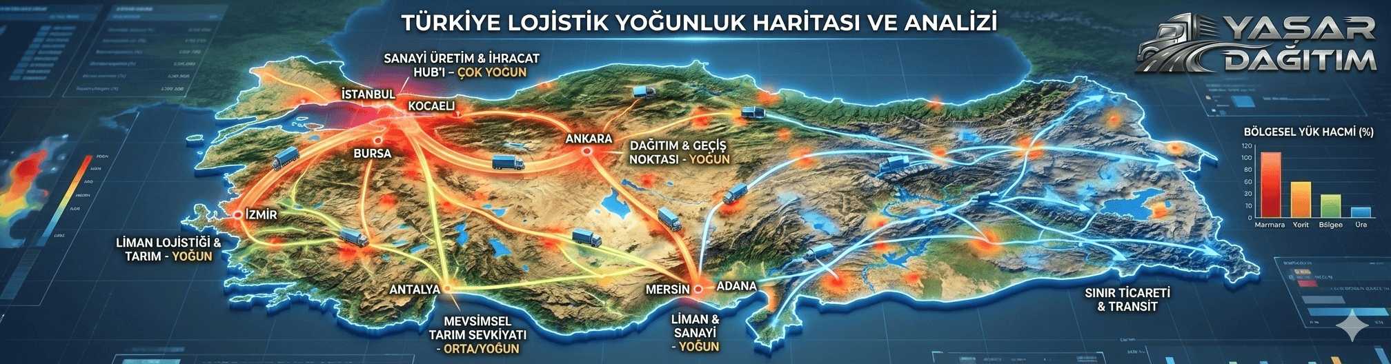 Türkiye'nin Lojistik Haritası ve Nakliye Yoğunluk Analizi: Yükünüz Hangi Rotada?